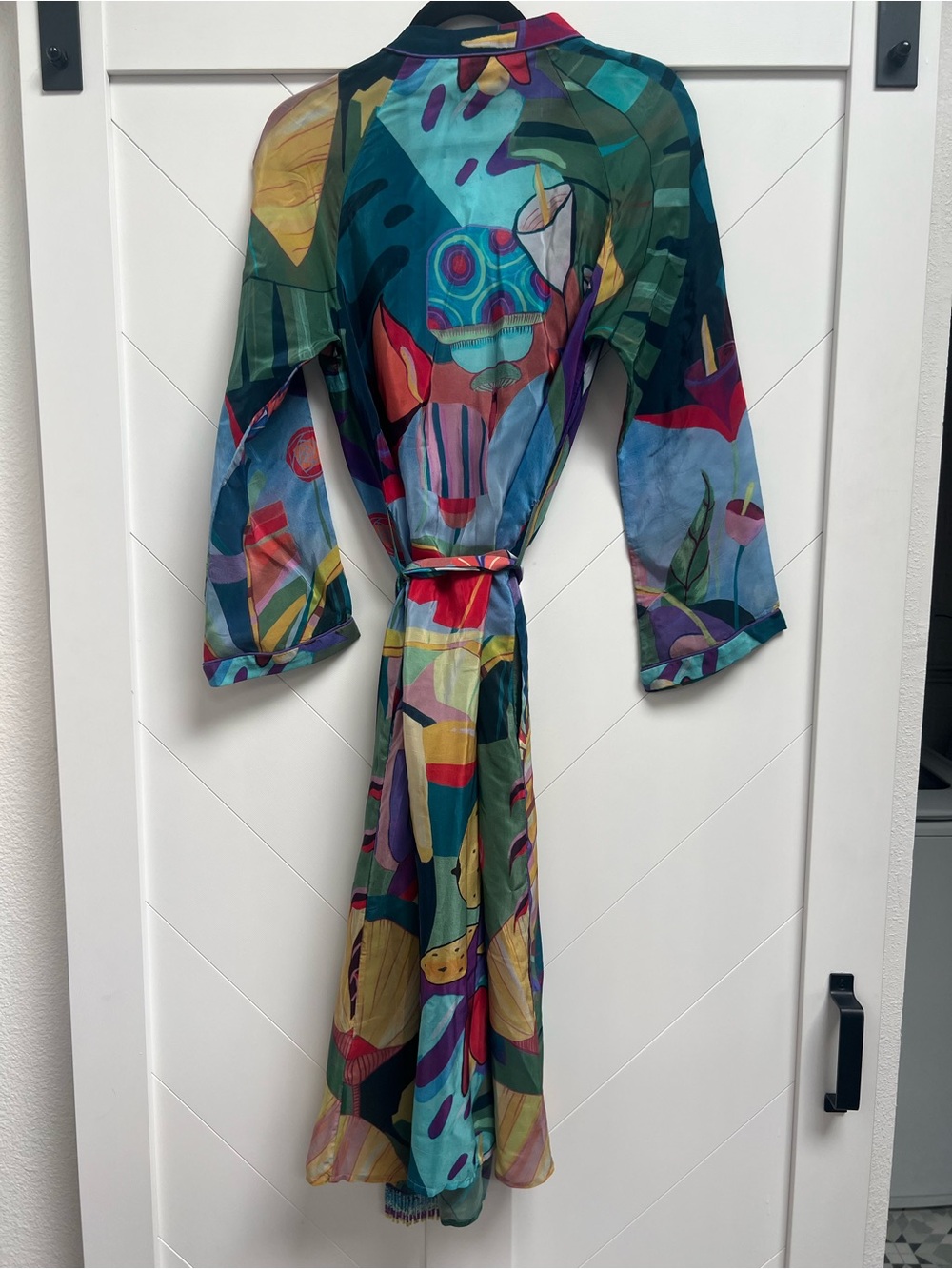 FARM Rio Multicolor Abstract Long Kimono Jacket - Picture 7 of 7